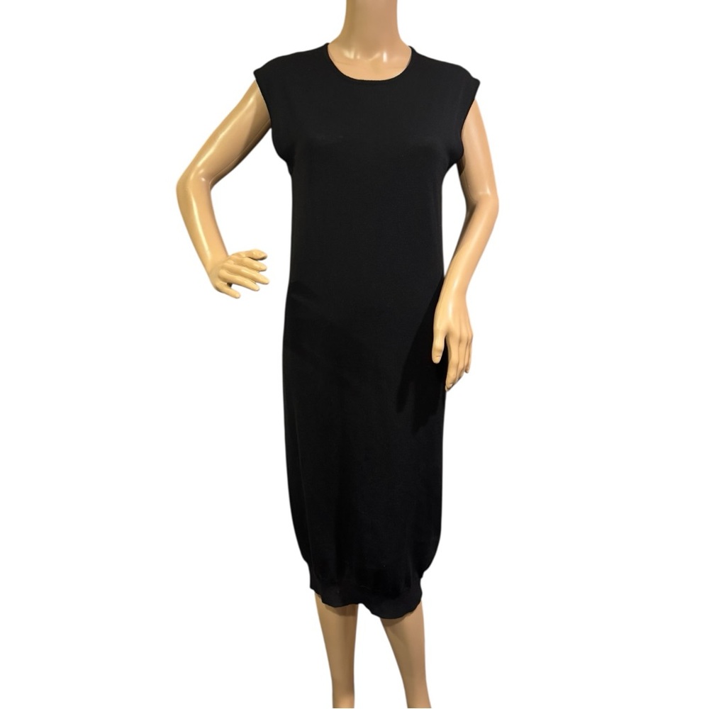 Organic By John Patrick Dress Womens XS Sleeveless Black Midi New Zealand Wool